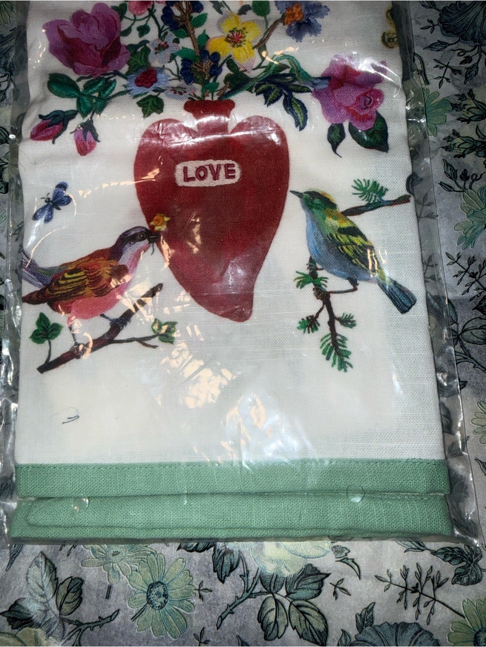 ANTHROPOLOGIE DISH TOWEL by NATHALIE LETE HEART DISH GUEST TOWEL❤️ BEAUTIFUL NEW - Picture 4 of 8